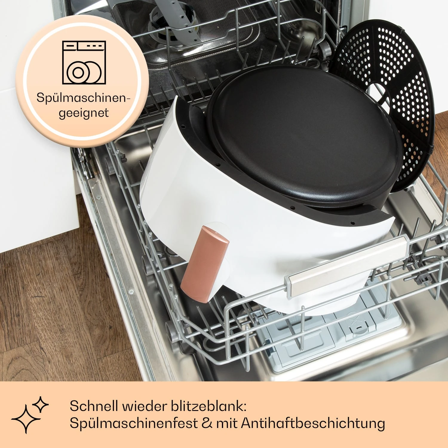 Air Bloom Heißluftfritteuse Dampffunktion 1500W 7,5 Liter 16 Programme 7 Air Bloom Heißluftfritteuse Dampffunktion 1500W 7,5 Liter 16 Programme – Bild 5