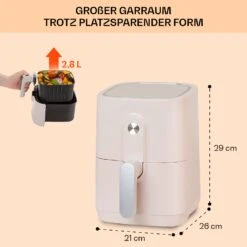 Crisp-Pro Heißluftfritteuse Air Fryer 1400W 2,8 Ltr Timer Edelstahl -Küchenbedarf Angebote 10040699 de 0006 usp