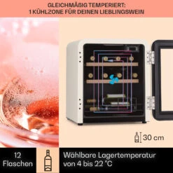 Vinetage 12 Getränkekühler Kühlschrank 48 Liter 4-22°C Retro-Design -Küchenbedarf Angebote 10040740 de 0003 logo