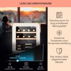 Vinetage 12 Getränkekühler Kühlschrank 48 Liter 4-22°C Retro-Design -Küchenbedarf Angebote 10040740 de 0004 logo