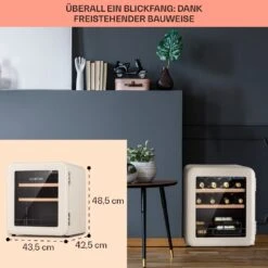 Vinetage 12 Getränkekühler Kühlschrank 48 Liter 4-22°C Retro-Design -Küchenbedarf Angebote 10040740 de 0006 logo