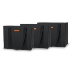 Einkaufstasche 3er Set Wiederverwendbar Waschbar Faltbar Verstärkt