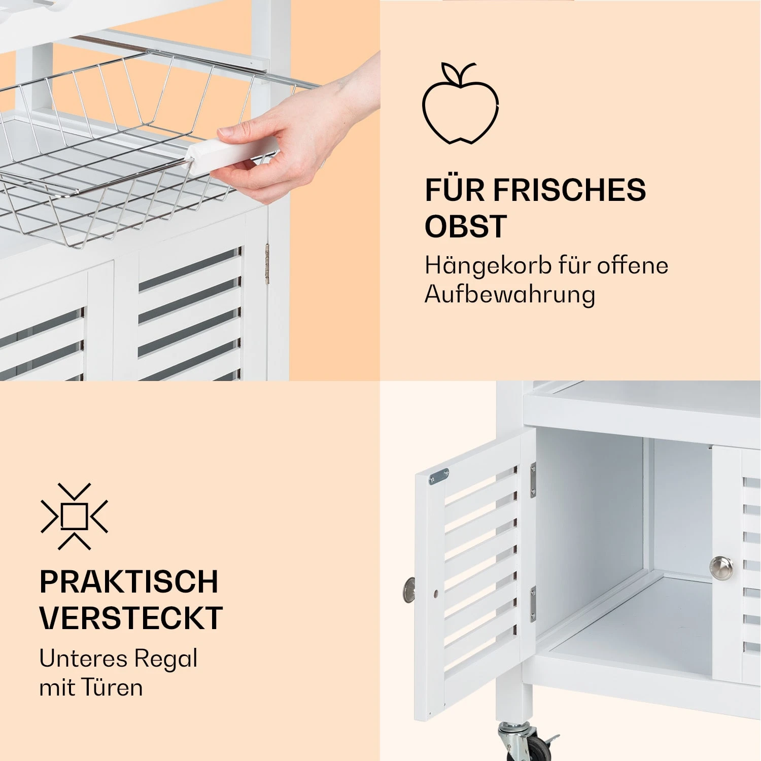 Louisiana Servierwagen Küchenwagen 5 Etagen Holz Handtuchhalter Mobil 8 Louisiana Servierwagen Küchenwagen 5 Etagen Holz Handtuchhalter Mobil – Bild 6