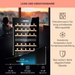 Barossa 29 Duo Weinkühlschrank 29 Fl 80 Ltr 2 Zonen Drucktasten -Küchenbedarf Angebote 10041124 de 0004 usp
