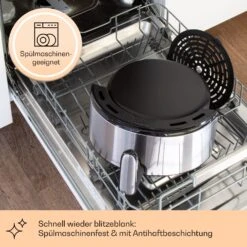 Klarstein Crisp-Pro 4,3L Air Fry Stainless Steel -Küchenbedarf Angebote 10041145 de 0004 logo