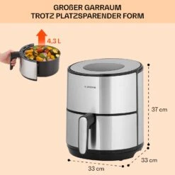 Klarstein Crisp-Pro 4,3L Air Fry Stainless Steel -Küchenbedarf Angebote 10041145 de 0006 logo