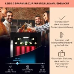 Beersafe 70 Birra Milano Edition Kühlschrank 70 Liter 3 Böden Panoramaglastür Edelstahl -Küchenbedarf Angebote 10041180 de 0003 usp