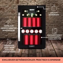 Beersafe 70 Birra Milano Edition Kühlschrank 70 Liter 3 Böden Panoramaglastür Edelstahl -Küchenbedarf Angebote 10041180 de 0006 usp