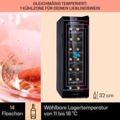 Barolo 14 Slim Uno Weinkühlschrank 46 Ltr 14 Flaschen 11-18°C SingleZone 13 Barolo 14 Slim Uno Weinkühlschrank 46 Ltr 14 Flaschen 11-18°C SingleZone -Küchenbedarf Angebote 10041206 de 0003 usp