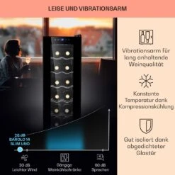 Barolo 14 Slim Uno Weinkühlschrank 46 Ltr 14 Flaschen 11-18°C SingleZone 14 Barolo 14 Slim Uno Weinkühlschrank 46 Ltr 14 Flaschen 11-18°C SingleZone -Küchenbedarf Angebote 10041206 de 0004 usp