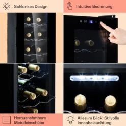Barolo 14 Slim Uno Weinkühlschrank 46 Ltr 14 Flaschen 11-18°C SingleZone 15 Barolo 14 Slim Uno Weinkühlschrank 46 Ltr 14 Flaschen 11-18°C SingleZone -Küchenbedarf Angebote 10041206 de 0005 usp