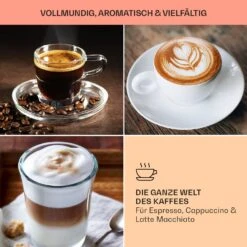 BellaVita Kaffeemaschine 3-in-1 1450 W 20 Bar Milchschäumer -Küchenbedarf Angebote 10041240 de 0007 usp