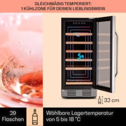 Vinovilla 29 Built-In Weinkühlschrank 81 L / 29 Fl. Glastür Edelstahl -Küchenbedarf Angebote 10041304 de 0003 logo