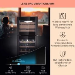 El Dorado 89 Käse & Weinkühlschrank 2 Zonen Touch 89L LED -Küchenbedarf Angebote 10041310 de 0003 logo