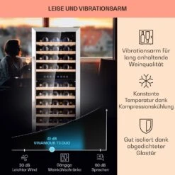 Vinamour 73 Duo Weinkühlschrank 2 Zonen 192 L/73 Flaschen 5-18°C Touch -Küchenbedarf Angebote 10041314 de 0004 logo