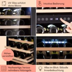 Vinamour 73 Duo Weinkühlschrank 2 Zonen 192 L/73 Flaschen 5-18°C Touch -Küchenbedarf Angebote 10041314 de 0005 logo