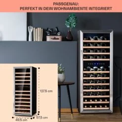 Vinamour 73 Duo Weinkühlschrank 2 Zonen 192 L/73 Flaschen 5-18°C Touch -Küchenbedarf Angebote 10041314 de 0006 logo
