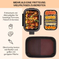 Combo Air Grill-Heißluftfritteuse 5 Programme 1500 Watt 4,5 L Grillkorb 2,5 L Frittierkorb 12 Combo Air Grill-Heißluftfritteuse 5 Programme 1500 Watt 4,5 L Grillkorb 2,5 L Frittierkorb -Küchenbedarf Angebote 10041331 de 0004 usp