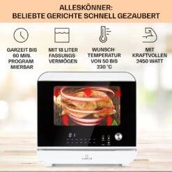 Vita Pro Heißluftfritteuse Dampfgaren 2450 W 18 Ltr 800 Ml Wassertank -Küchenbedarf Angebote 10041334 de 0003 usp