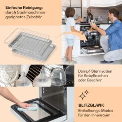 Vita Pro Heißluftfritteuse Dampfgaren 2450 W 18 Ltr 800 Ml Wassertank -Küchenbedarf Angebote 10041334 de 0005 usp