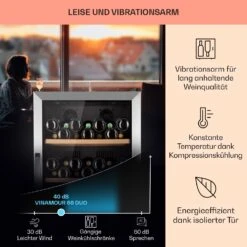Vinamour 66 Duo Weinkühlschrank 2 Zonen 204 L/79 Flaschen 5-18°C Touch -Küchenbedarf Angebote 10041394 de 0004 usp
