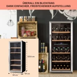 Vinamour 66 Duo Weinkühlschrank 2 Zonen 204 L/79 Flaschen 5-18°C Touch -Küchenbedarf Angebote 10041394 de 0006 usp