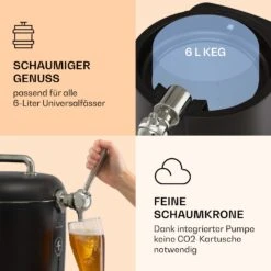 Passau Bierzapfanlage 6 L Universalfässer Druckluftpumpe 3 - 12 °C 65 W 12 Passau Bierzapfanlage 6 L Universalfässer Druckluftpumpe 3 - 12 °C 65 W -Küchenbedarf Angebote 10041520 de 0003 logo
