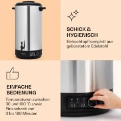 Abbey 60 Einkochautomat Getränkespender 60L 100°C 180min Edelstahl -Küchenbedarf Angebote 10041840 de 0004 logo