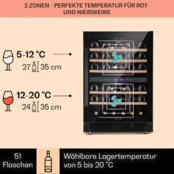 Vinovilla 50 Duo Zweizonen-Weinkühlschrank 53l 17 Fl. 3-Farben Glastür -Küchenbedarf Angebote 10041899 de 0003 usp