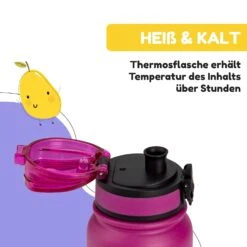 Wakaba Thermosflasche 550 Ml Edelstahl Tritan BPA-frei -Küchenbedarf Angebote 10045264 de 0005 usp