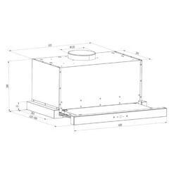 Vinea Dunstabzugshaube Umluftset 60cm 610m³/h Aktivkohlefilter Silber -Küchenbedarf Angebote 60002221 yy 0008 detail Klarstein Vinea Unterbau Dunstabzugshaube silber
