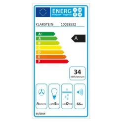 Aurea VII Dunstabzugshaube Umluftset 90cm Aktivkohlefilter Schwarz -Küchenbedarf Angebote 60002223 energy label