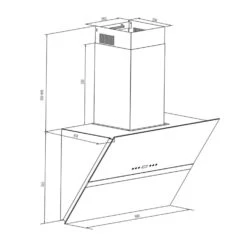 Aurea VII Dunstabzugshaube Umluftset 90cm Aktivkohlefilter Schwarz -Küchenbedarf Angebote 60002223 yy 0008 logo Klarstein Aurea VII Dunstabzugshaube 90cm schwarz