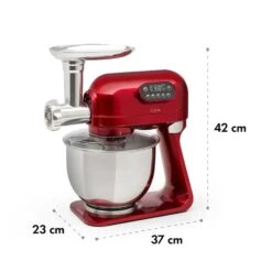 Curve Plus Küchenmaschinen-Set | 5l | 4-in-1 Fleischwolf | Rot 19 Curve Plus Küchenmaschinen-Set | 5l | 4-in-1 Fleischwolf | Rot -Küchenbedarf Angebote 60002329 yy 0012 logo Klarstein Curve Plus Kuechenmaschinen Set rot