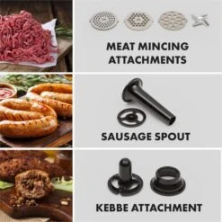 Curve Plus Küchenmaschinen-Set | 5l | 4-in-1 Fleischwolf | Silber -Küchenbedarf Angebote 60002330 yy 0003 logo Klarstein Curve Plus Kuechenmaschinen Set silber