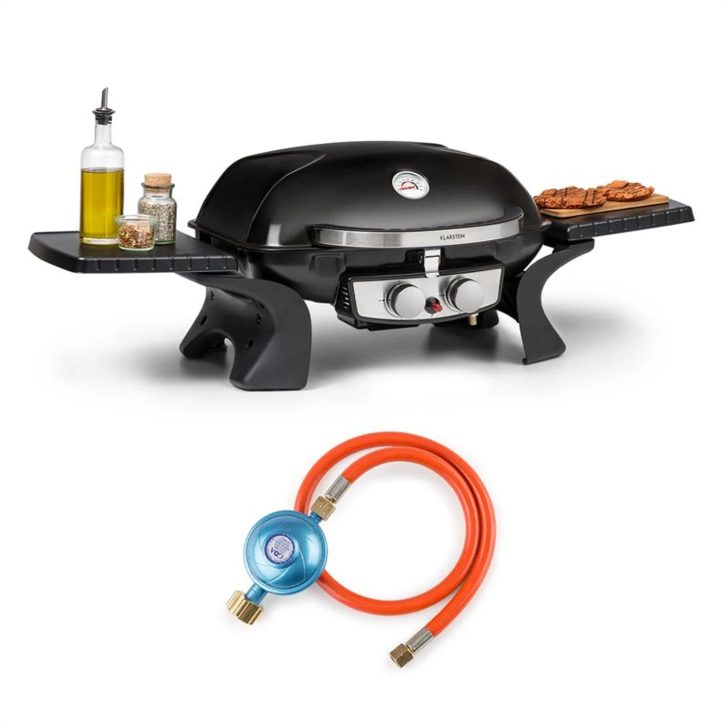 Parforce Duo Gasgrill 2 Brenner 4,4kW 15000BTU Gasschlauch Schwarz 3 Parforce Duo Gasgrill 2 Brenner 4,4kW 15000BTU Gasschlauch Schwarz