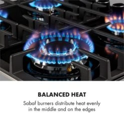 Kalahari Ignito Einbau-Ofen-Set Elektro / Gas 68Ltr Schwarz Edelstahl -Küchenbedarf Angebote 60002586 yy 0008 logo Klarstein Ignito 4 Zonen Gaskochfeld schwarz