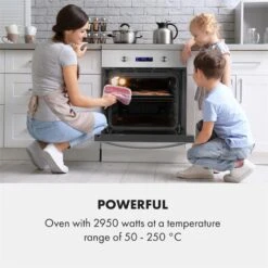 Gusteau Delicatessa Einbau-Ofen-Set Induktion 7000W 64Ltr Weiß Edelstahl -Küchenbedarf Angebote 60002590 yy 0003 logo Klarstein Gusteau Elektrischer Einbaubackofen weiss