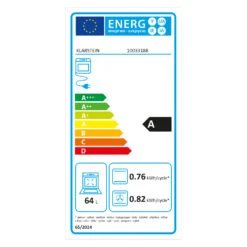 Gusteau Ignito Einbau-Ofen-Set Elektro / Gas 64Ltr Schwarz Edelstahl -Küchenbedarf Angebote 60002595 energy label
