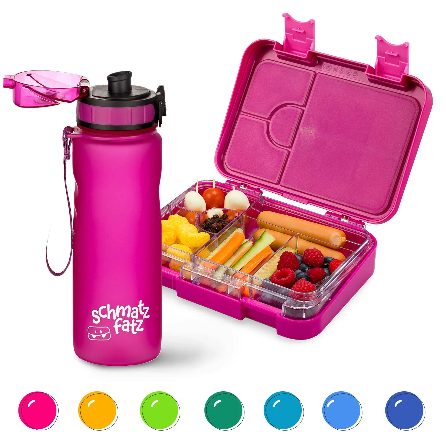 Schmatzfatz Frühstücksset Lunchbox & Trinkflasche Tritan Dicht BPA-frei 3 Schmatzfatz Frühstücksset Lunchbox & Trinkflasche Tritan Dicht BPA-frei